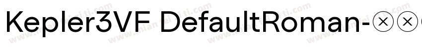 Kepler3VF DefaultRoman字体转换